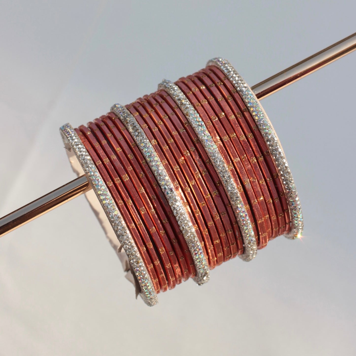 Nira Bangle Set- Rust