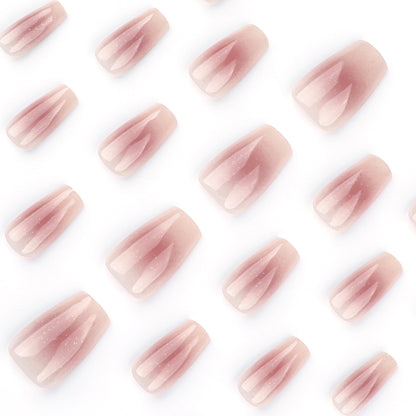 Nails-3607-Medium Length Almond nails- Free 24 pc Sticker Sheet included