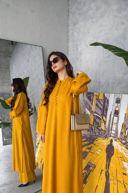 Mustard Gem - 2 pc Stitched