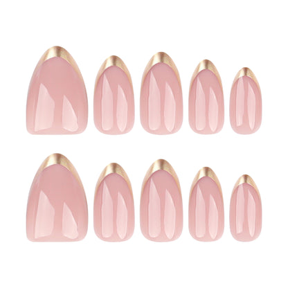 Nails-3719-Medium Length Almond nails- Free 4 pc nail kit included