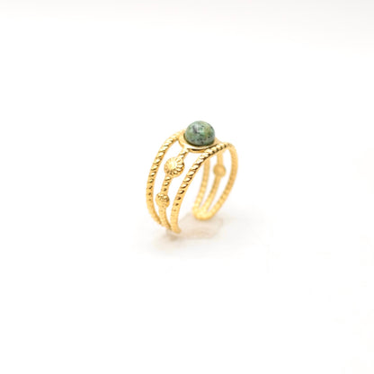 JRing-(4K Gold Plated)-AntiTarnish/HypoAllergic- (ADJUSTABLE SIZE) 394
