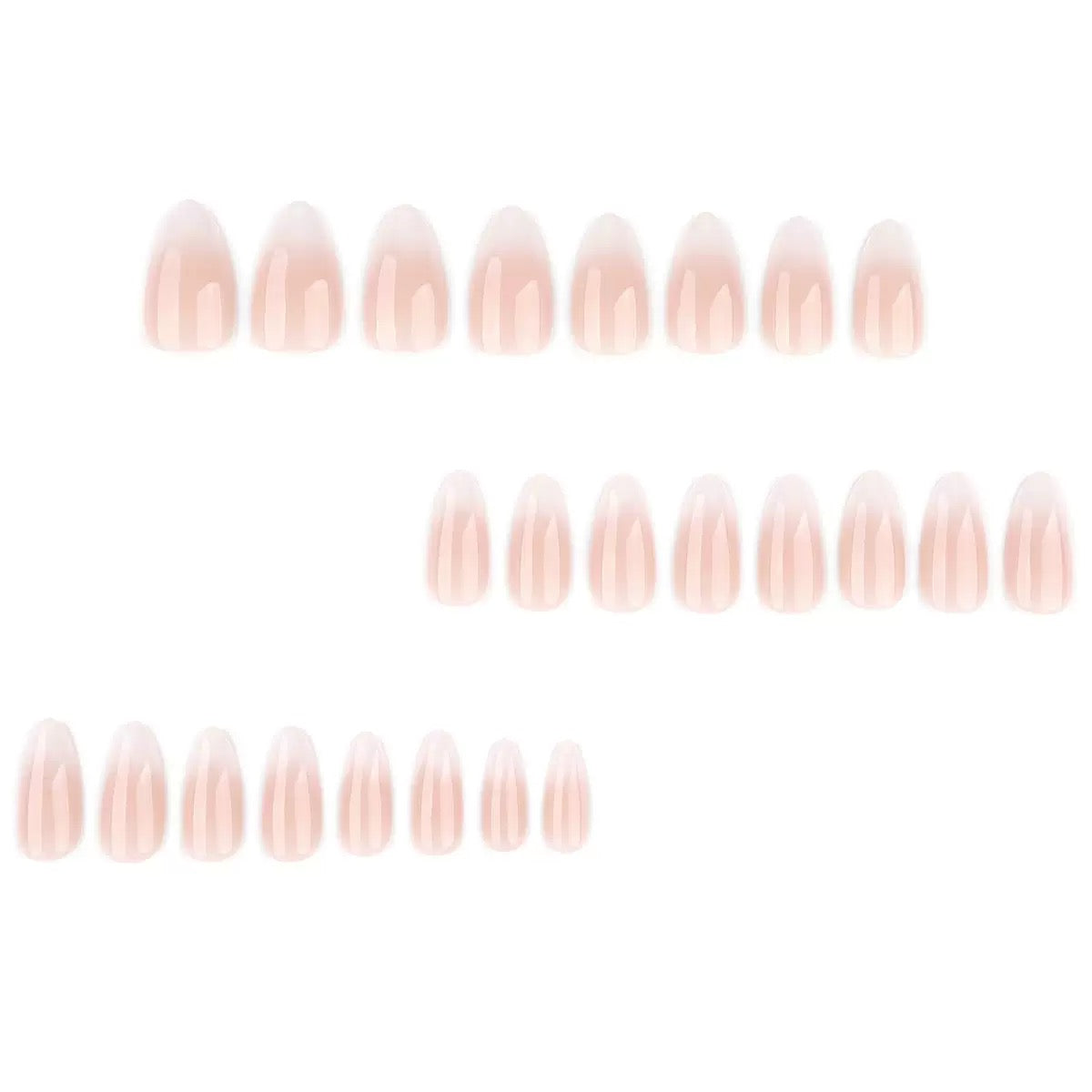 Nails-4083- Ombre Almond nails- Free 24 -pc Sticker Sheet  included
