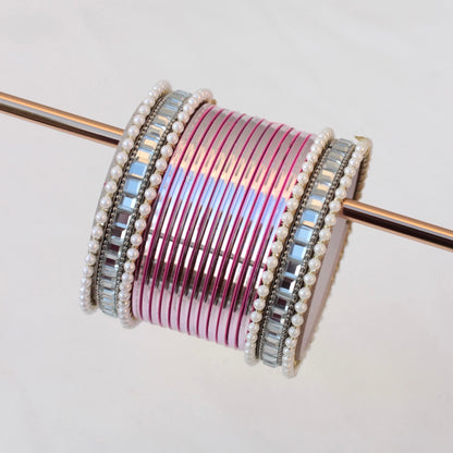 Reya Bangle Set -Pink