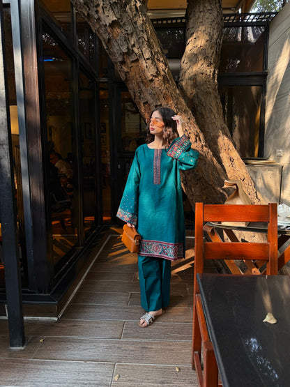 Winter Jade - 2 pc Stitched