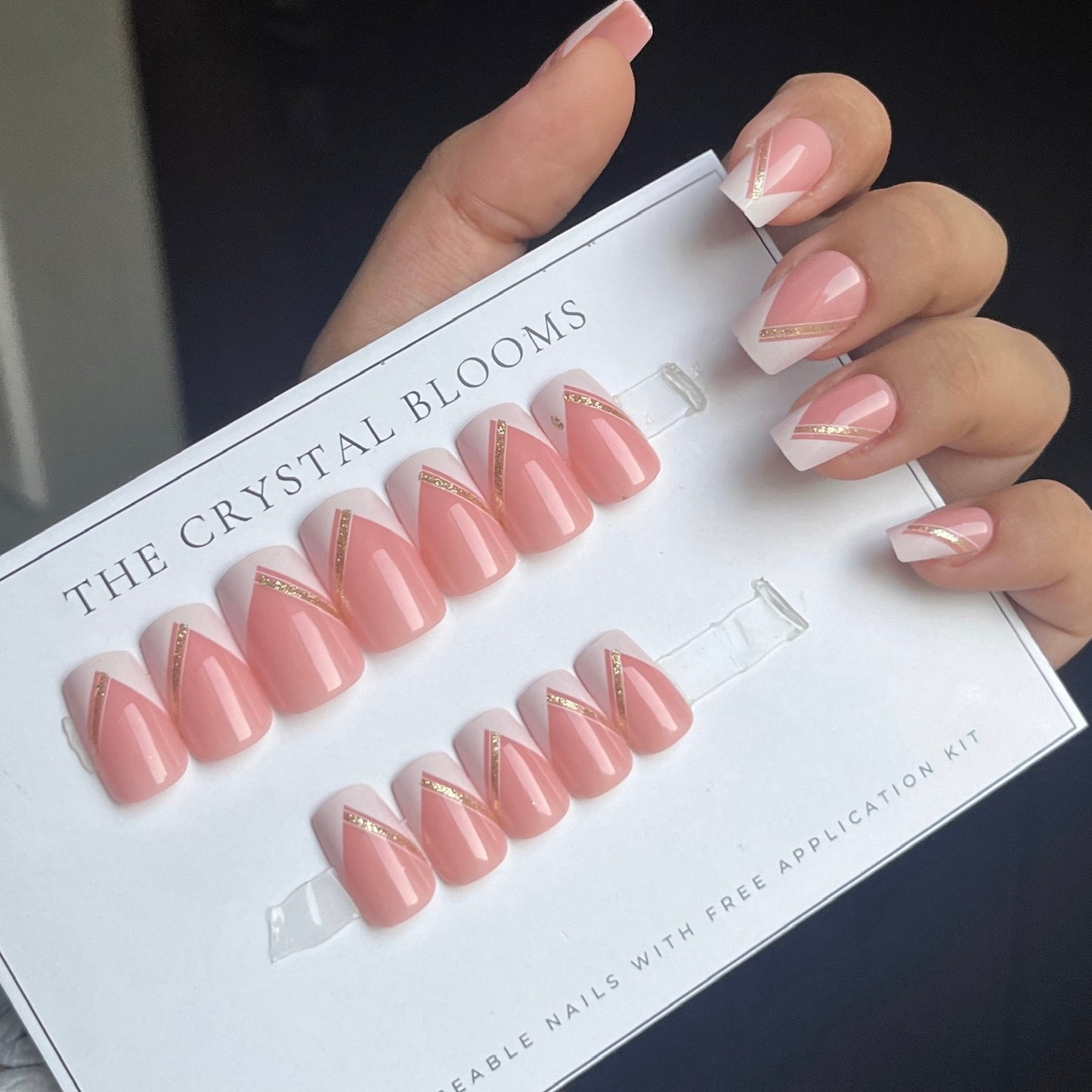 Nails -977-Almond nails- Free 24pc Sticker Sheet included
