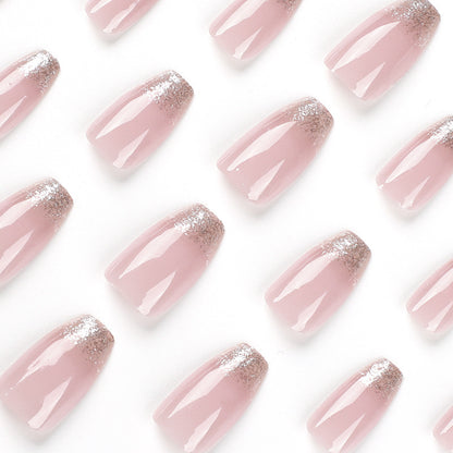 Nails-2328-Medium Length Almond nails- Free 24 pc Sticker Sheet included