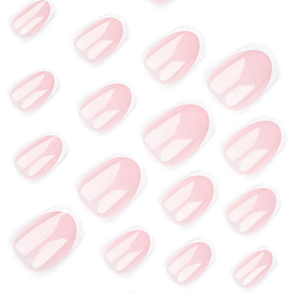 French Almond Nails-Mid length 3443- Free 4-pc Nail-kit included