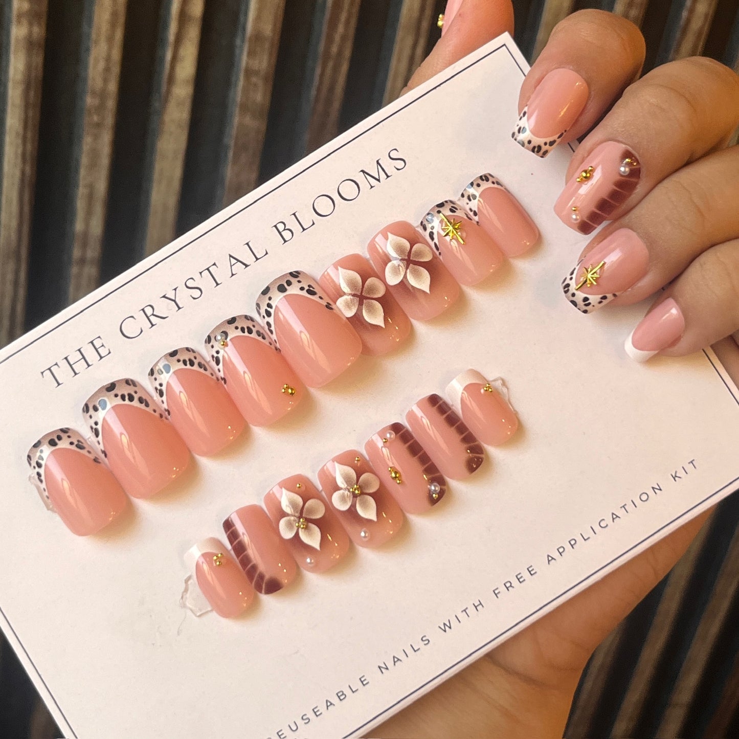 Nails -977-Almond nails- Free 24pc Sticker Sheet included