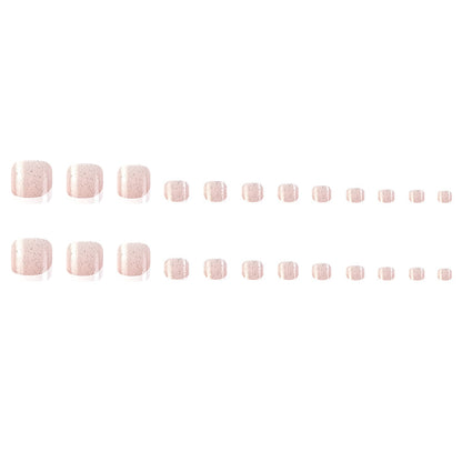 Shimmer French Toe Nails-152 - Free 4 pc nail kit included