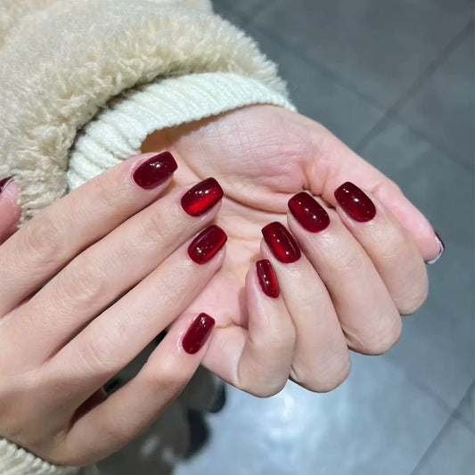 [PREMIUM] Handmade Cat-eye Reflective Nails-815- Free 24 pc Sticker Sheet  included