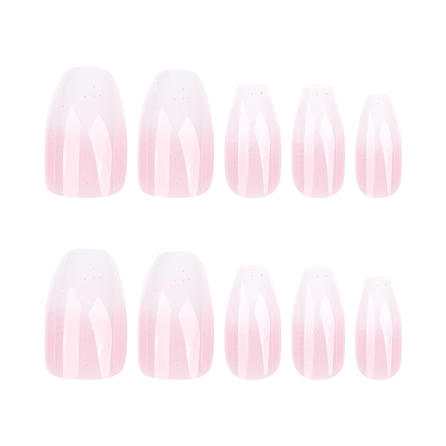 Ombre Square Nails-Mid length Square nails- 3731-Free 4-pc Nail-kit included