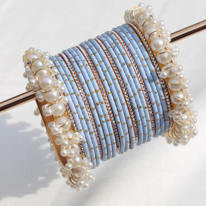 Azel Bangle Set-Ice Blue-1