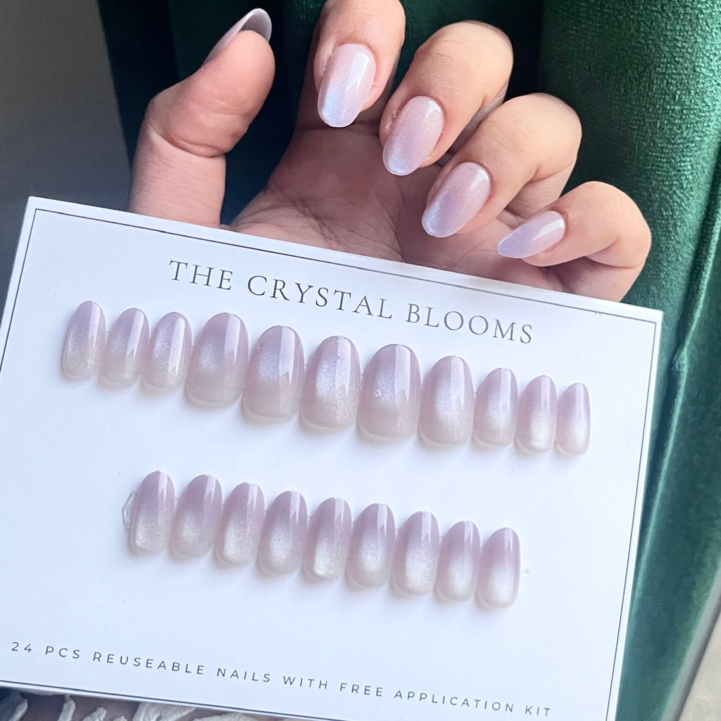 Nails -977-Almond nails- Free 24pc Sticker Sheet included