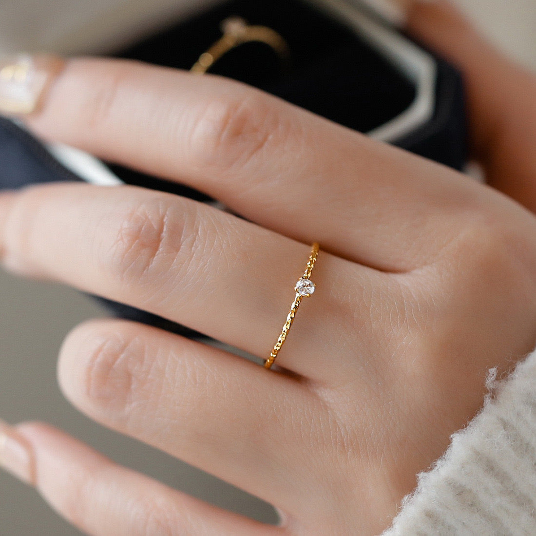 JRing (Gold Plated Minimal Ring)-CL-OM