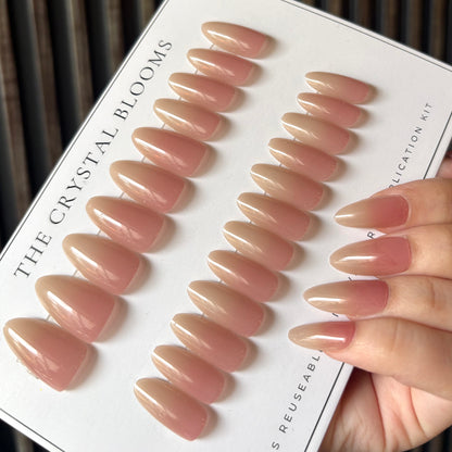 Nails-333- Ombre ONude nails- Free 24pc Sticker Sheet included