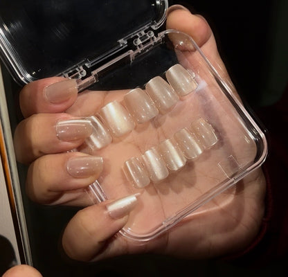 [PREMIUM] Handmade Cat-eye Reflective Nails-816- Free 24 pc Sticker Sheet  included