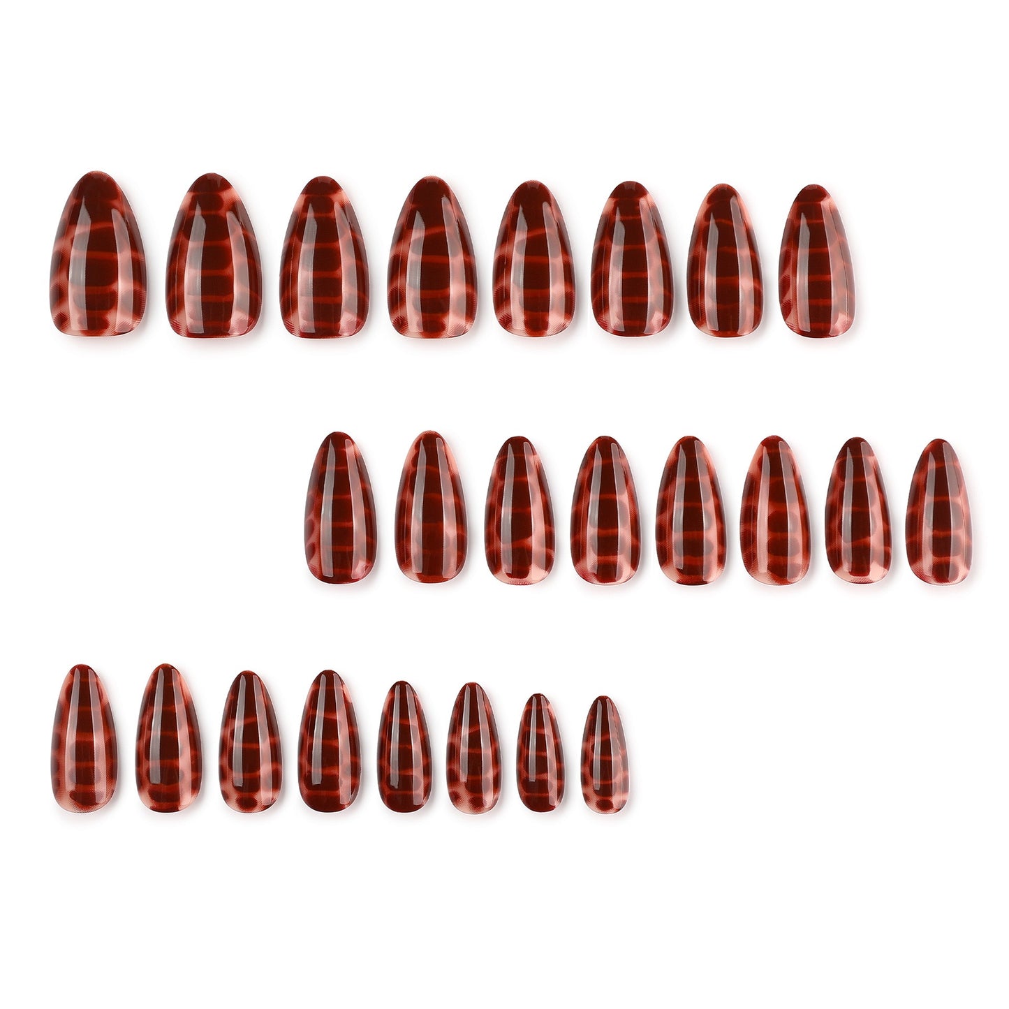 Nails-4512J-Almond nails- Free 24pc Sticker Sheet included