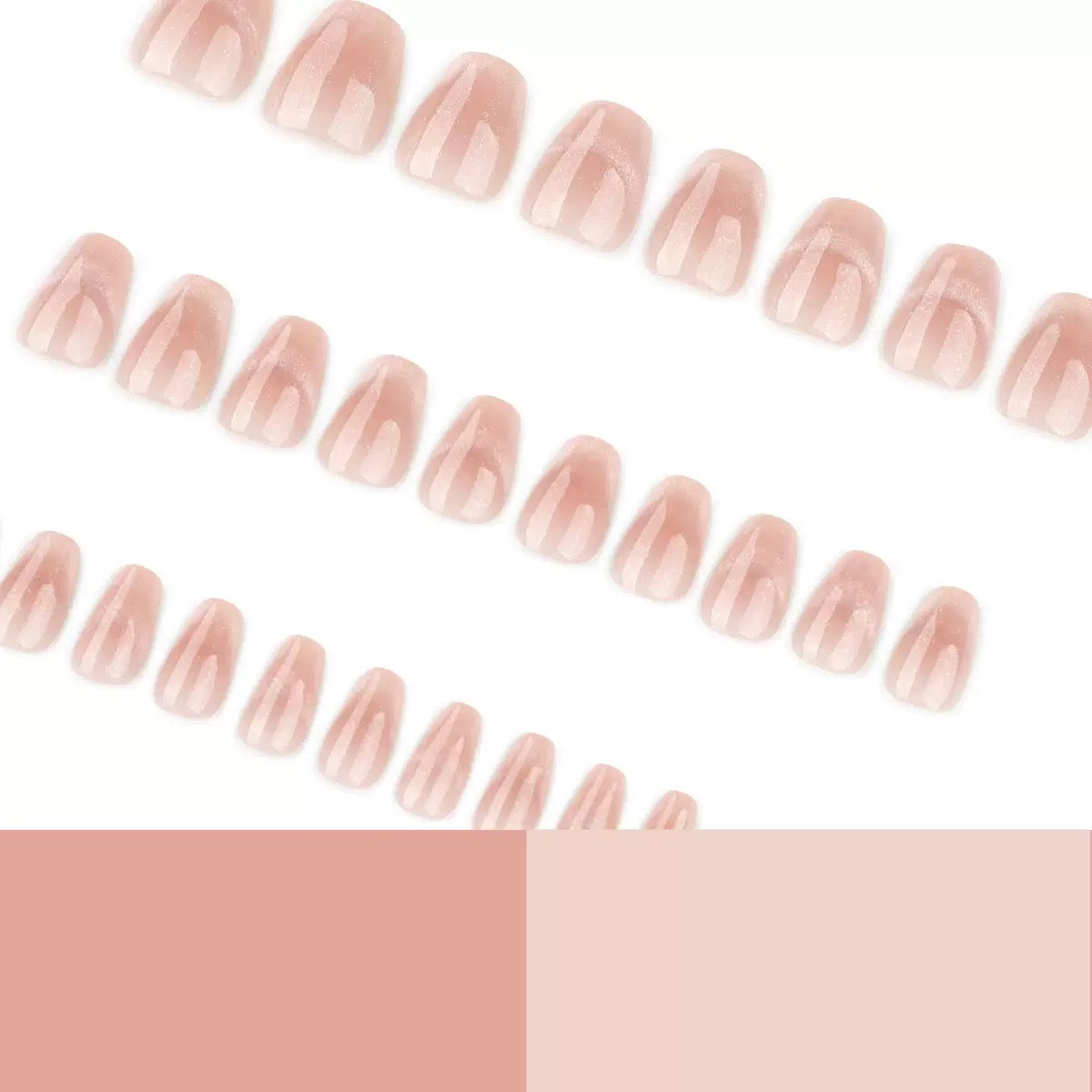 [Premium] Cat-eye Nails-4097-Almond nails- Free 24 -pc Sticker Sheet  included