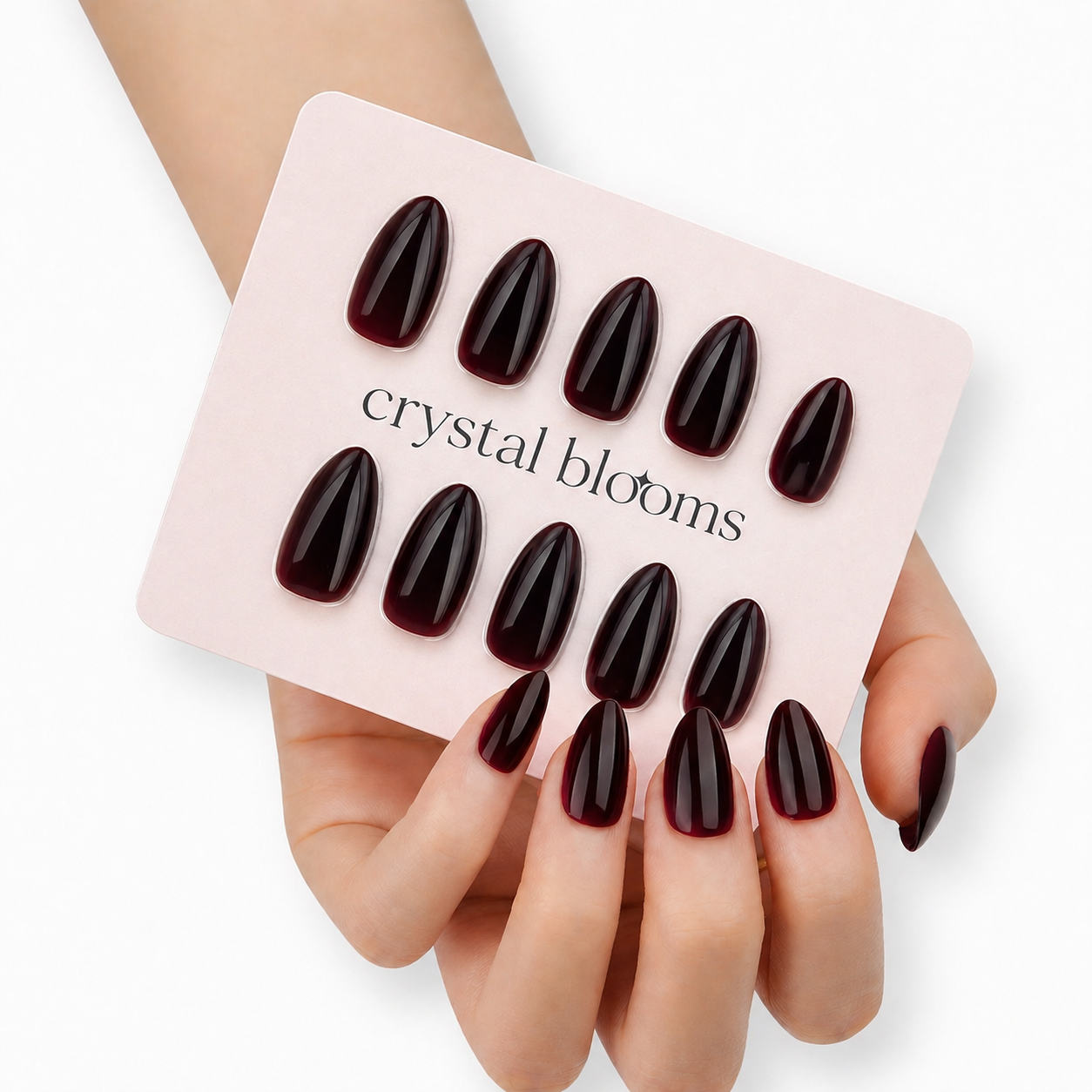 Nails-GD35- Premium Darkest Maroon Nails-n