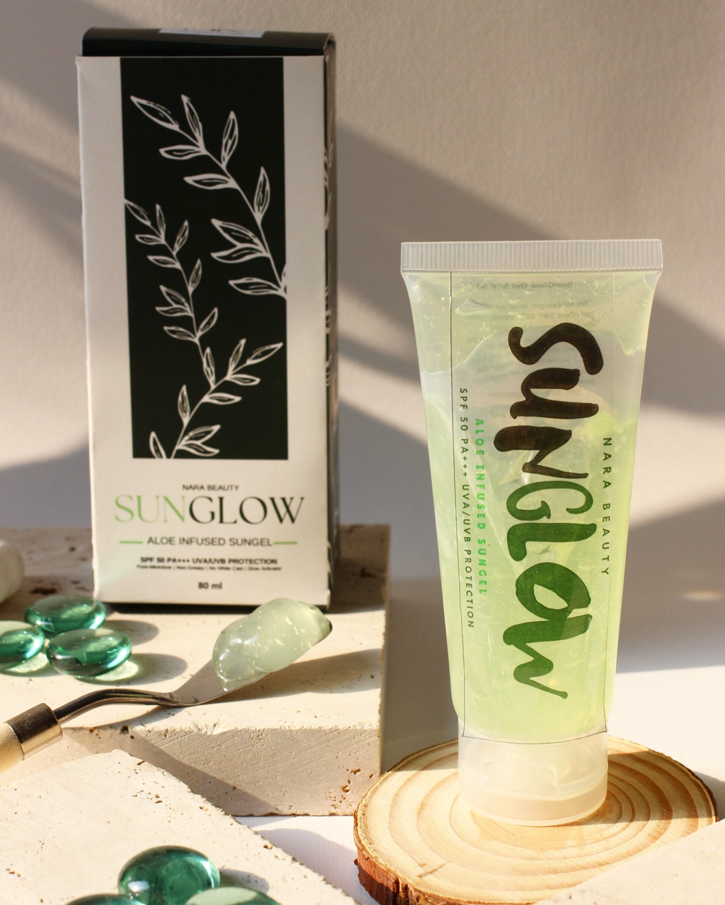 SUNGLOW Invisible Aloe Vera Sunscreen - 1st Invisible Aloe based sunscreen In Pakistan