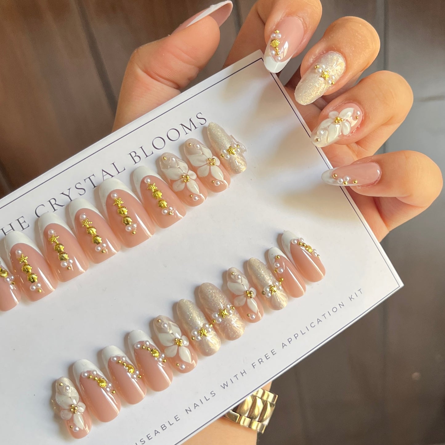Nails-456-Almond nails- Free 24pc Sticker Sheet included