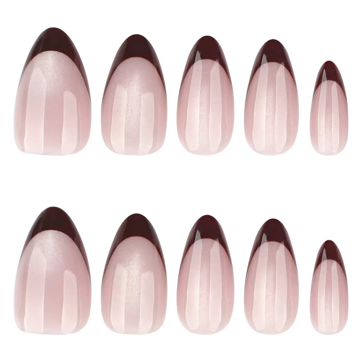 [Premium] Cat-eye reflective Nails-4179-Almond nails- Free 24 -pc Sticker Sheet  included