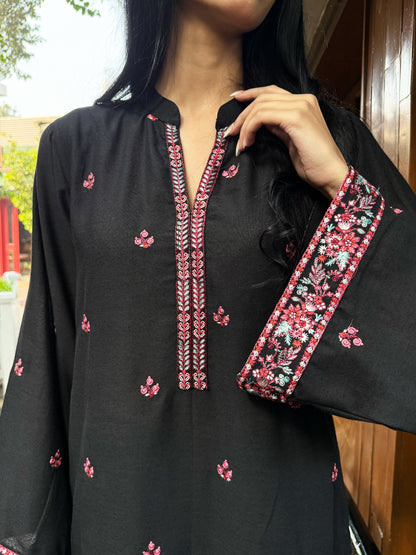 Midnight Bloom- 2 pc Stitched