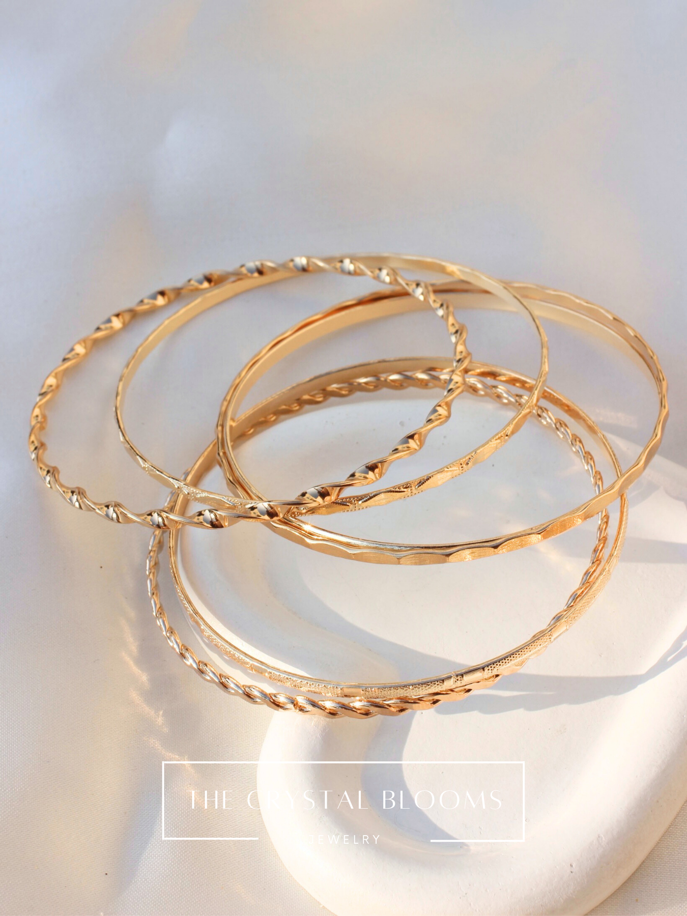 JBraceletSet - Trending Bracelet/Bangle set of 6 pcs- gold statement bracelets-398-OM