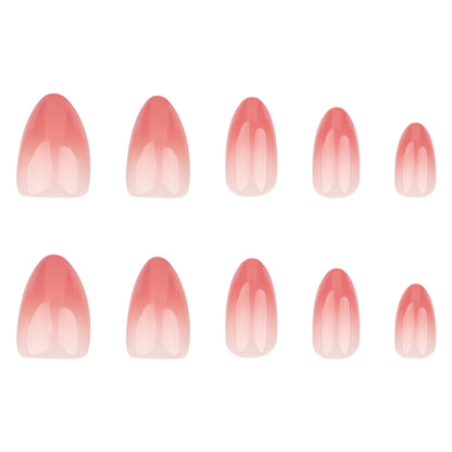 Nails-3618-Medium Length Almond nails- Free 4 pc nail kit included