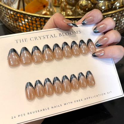 Nails-HF 06S Almond nails- Free 24pc Sticker Sheet  included
