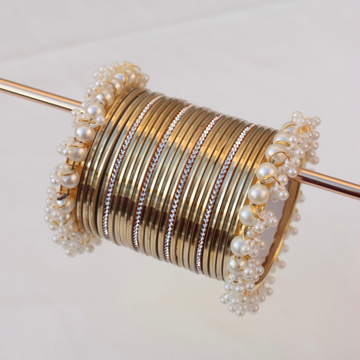 Mila Bangle Set-Golden