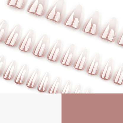 Viral Glazed Ombre Nails (30 nails in one pack) -3495-Medium Length Almond nails- Free 4 pc nail kit included