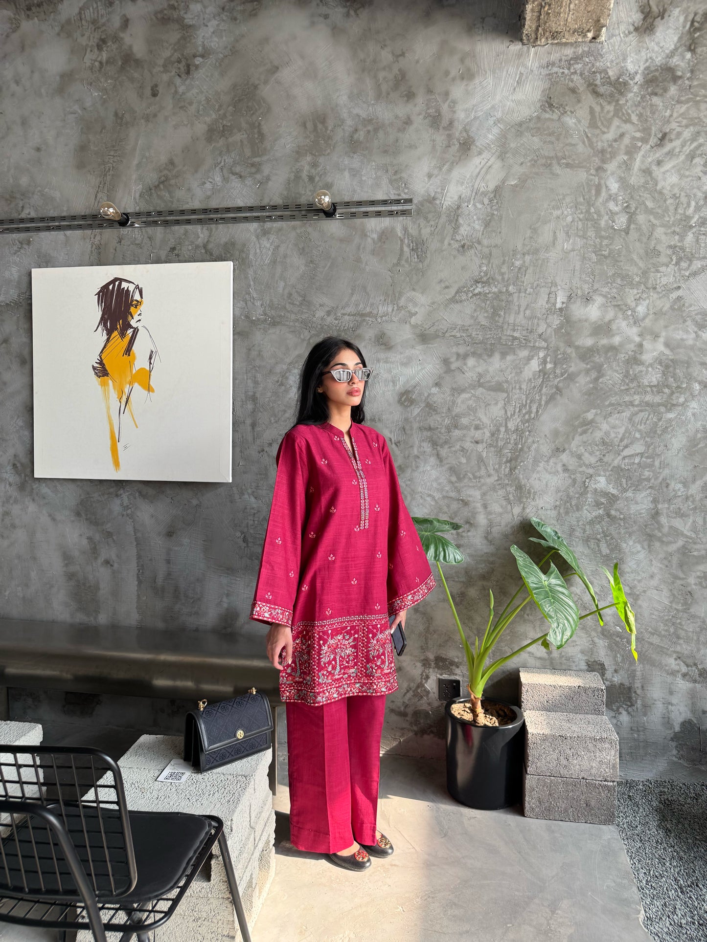 Berry Aura - 2 pc Stitched