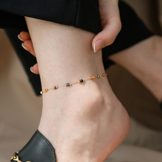 JBracelet/Anklet- Non Tarnish - 24K Gold plated Anti Tarnish Everyday wear Bracelet- 330
