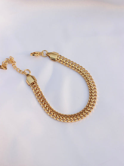 JBracelet- Non Tarnish - 24K Gold plated Anti Tarnish Everyday wear Bracelet-383