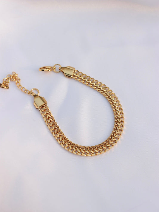 JBracelet- Non Tarnish - 24K Gold plated Anti Tarnish Everyday wear Bracelet-383