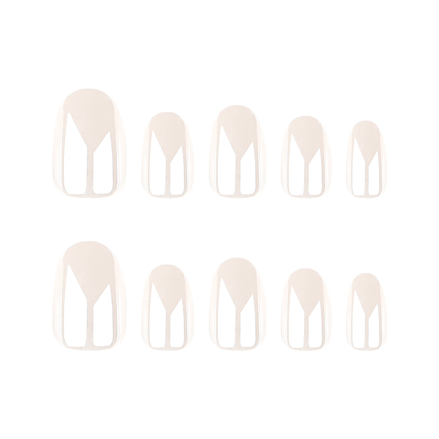 [PREMIUM] Handmade Pearl Glazed Nails - 3338-Free 4 pc nail kit included