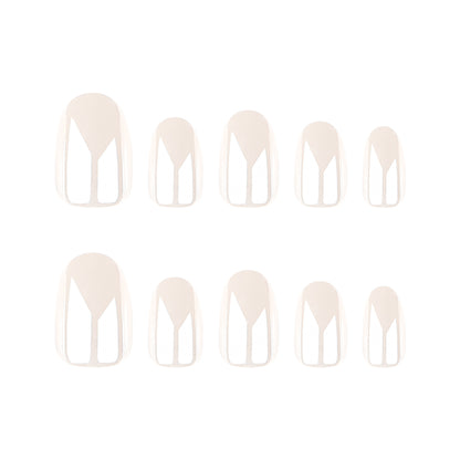 [PREMIUM] Handmade Pearl Glazed Nails - 3338-Free 4 pc nail kit included