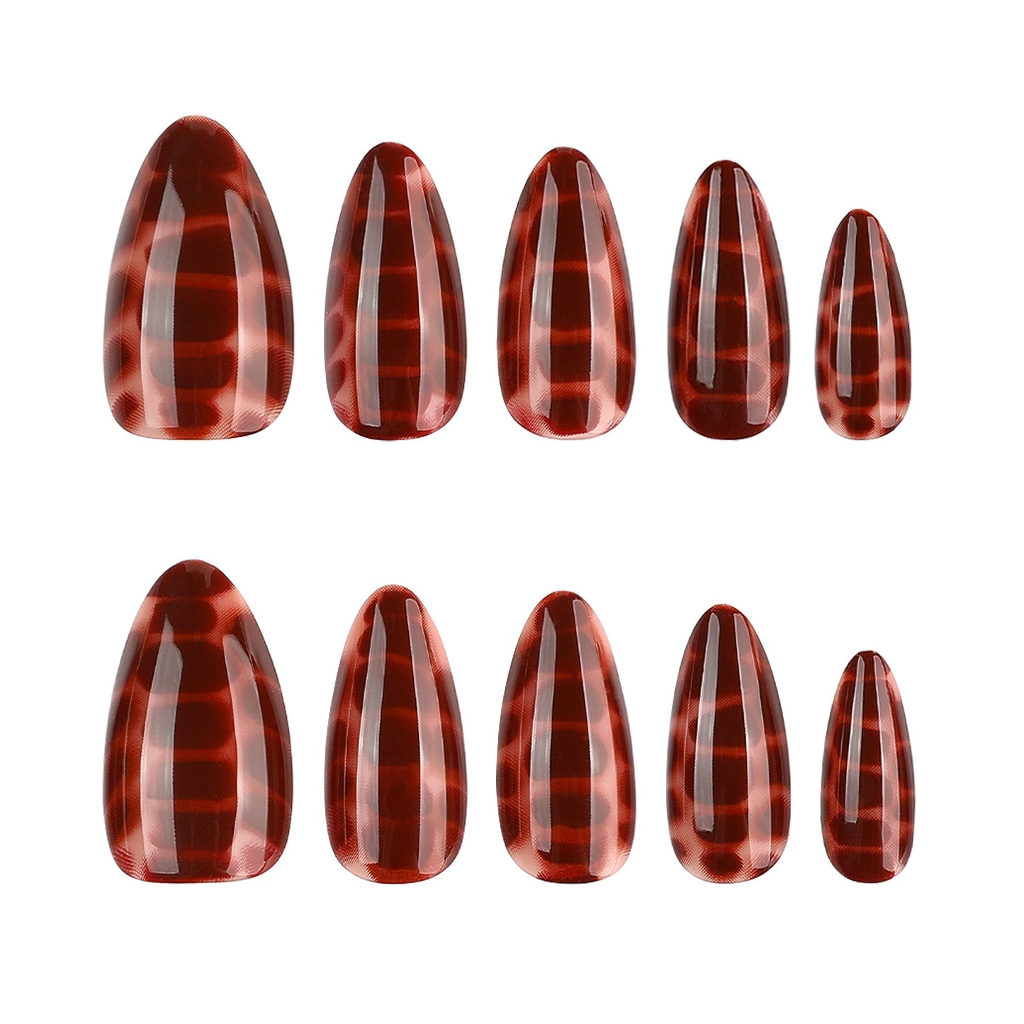 Nails-4512J-Almond nails- Free 24pc Sticker Sheet included