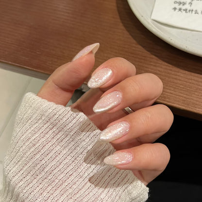 [PREMIUM] Handmade Luxury Cat-eye+Glitter Nails -850-Free 4 pc nail kit included