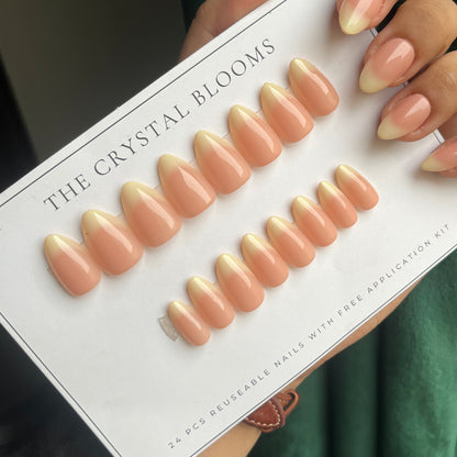 HYPER REALISTIC VIRAL Nails-2126-Almond nails- Free 24pc Sticker Sheet included