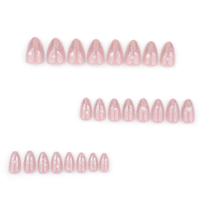 Nails-3576-Medium Length Almond nails- Free 4 pc nail kit included
