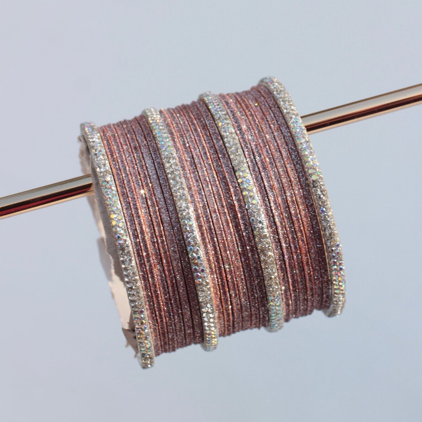 Ziva Bangle Set- Shimmer Pink