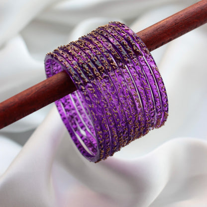 Rains- Viral Handmade Glass Bangles-purple N#22