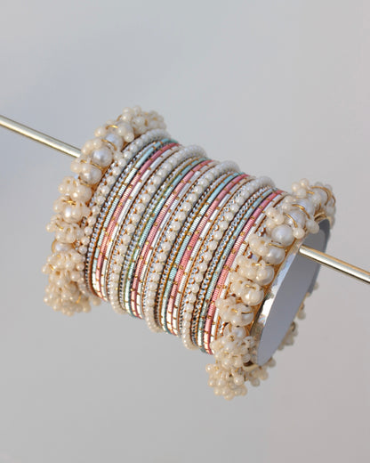 Shimmer Noor Bangle Set-Multi