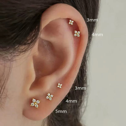 Elite Crystal Stud Earrings (N221)