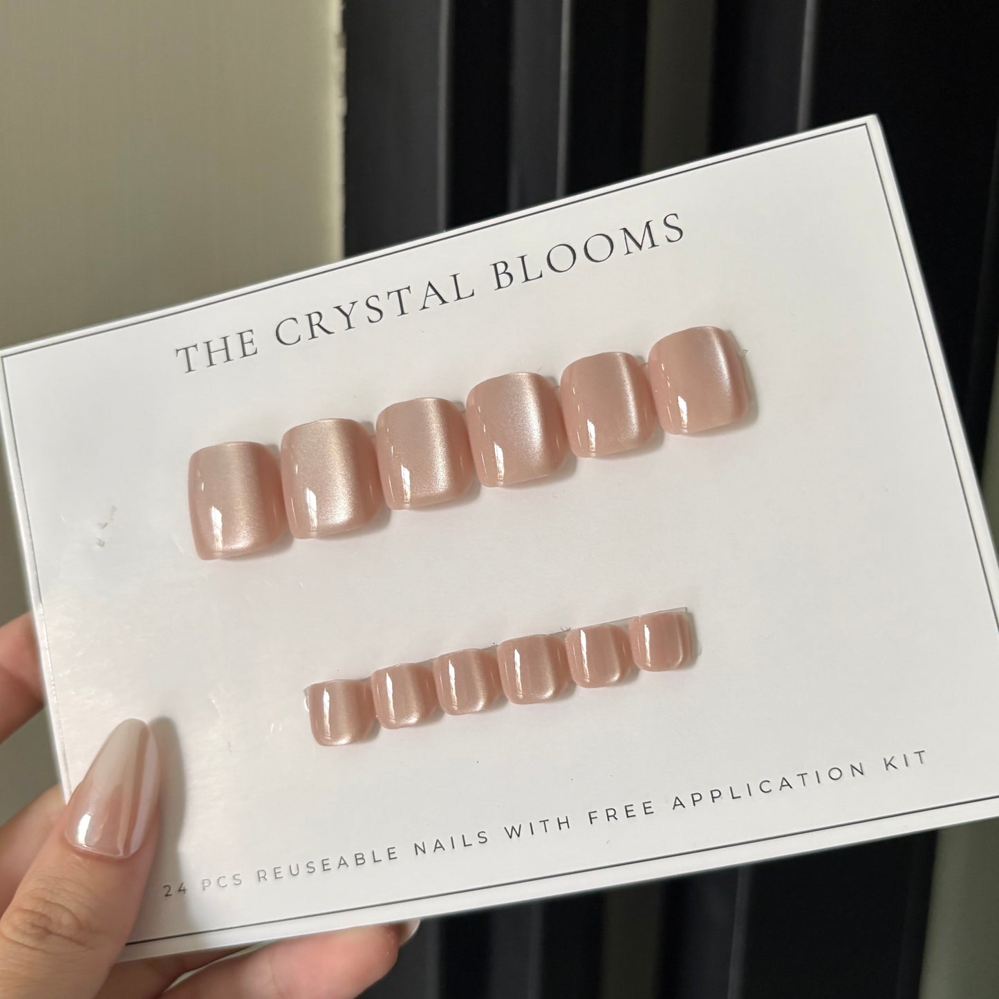 Cat-eye Pink Toe Nails- 2882C-Free 4-pc Nail-kit included