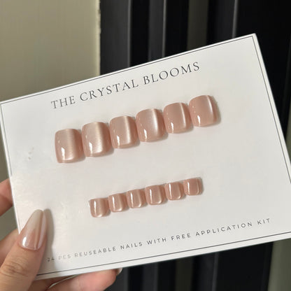 Cat-eye Pink Toe Nails- 2882C-Free 4-pc Nail-kit included