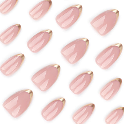 Nails-3719-Medium Length Almond nails- Free 4 pc nail kit included