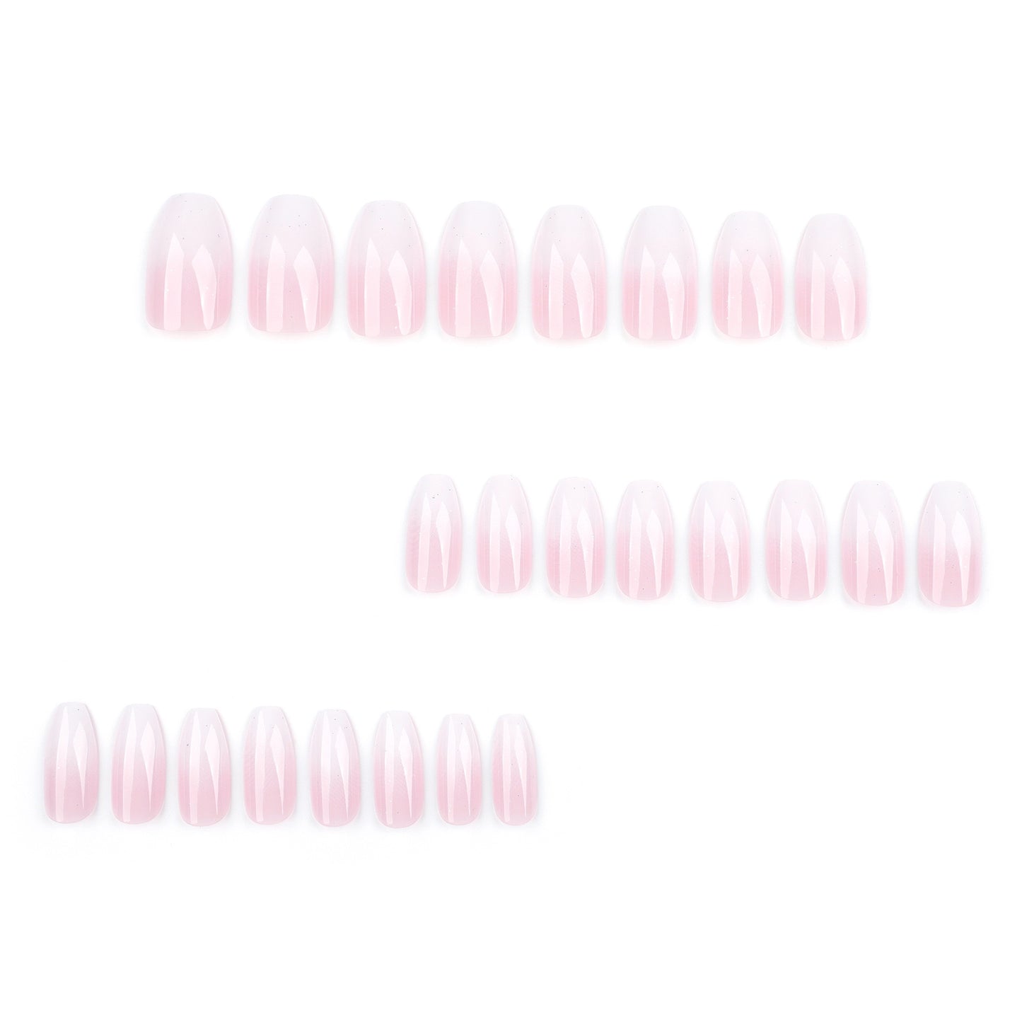 Ombre Square Nails-Mid length Square nails- 3731-Free 4-pc Nail-kit included